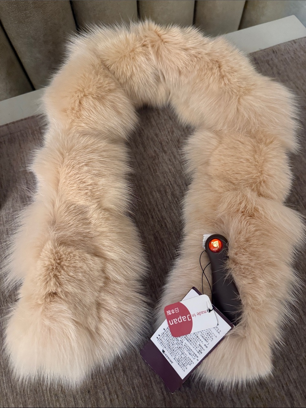 Japanese fox fur scarf clip on. NWT - Picture 7 of 12
